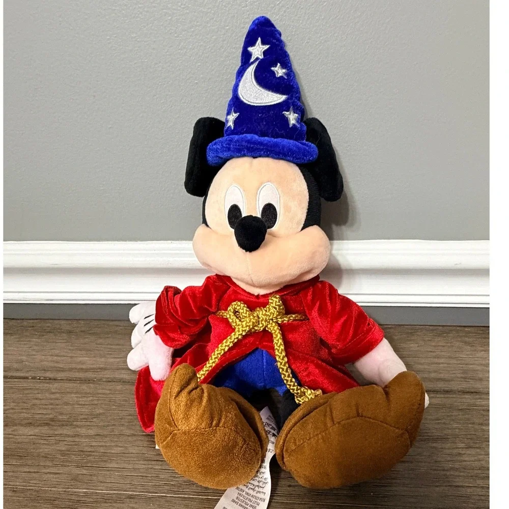 Disney Sorcerer Mickey Mouse Plush Fantasia Wizard Hat Stuffed Animal Toy